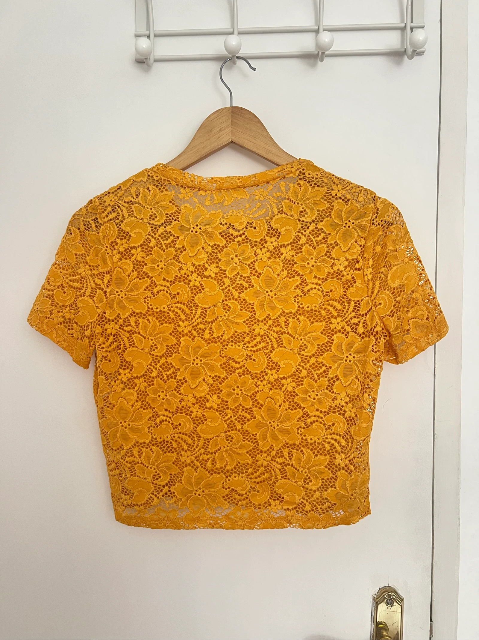 Korte T-shirt| Kant| T* S| Dames| Zonder merk – photo 4